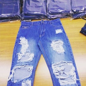 Fashionable Men's Regular Fit Winter Embroidered Casual <b>Jeans</b> Pants Breathable Comfortable for Sale - Product Image 6