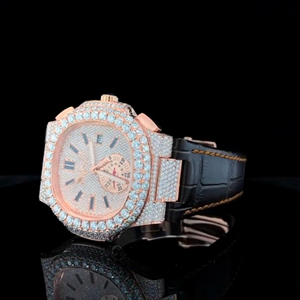 Montre Moissanite Iced Out de bonne qualité pour hommes VVS Diamonds Meilleur cadeau de bijoux de mode - Product Image 2