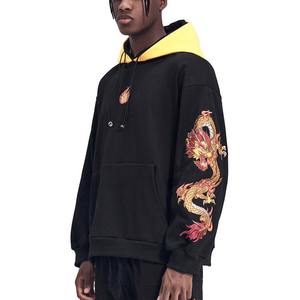 เสื้อฮู้ดปักลายสำหรับผู้ชายเข้ารูปแขนยาวผ้าฝ้าย100% อบอุ่นใส่สบายระบายอากาศได้ดีปักลาย - Product Image 2