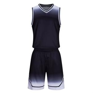 Kit de camiseta y pantalones cortos de baloncesto reversibles al por mayor, uniforme de baloncesto transpirable de primera calidad para jóvenes y adultos - Product Image 5