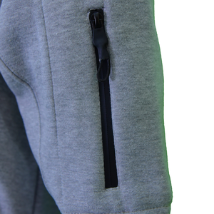 Sudadera con capucha para hombre personalizable, lisa, de 380g, con lavado ácido, para invierno, con cremallera, antiarrugas, transpirable, 100% algodón polar, corte holgado y corto - Product Image 5