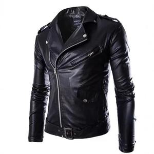 Veste en cuir grande taille de haute qualité pour hommes, vêtements d'extérieur coupe-vent, fermeture à glissière, vêtements de course automobile respirants - Product Image 5