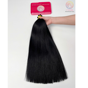 Venta al por mayor Extensiones de cabello lacio natural 100% Paquetes de cabello humano vietnamita Doble estándar #1 Color 50Cm Cyhairvn - Product Image 5