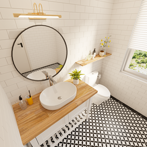 Venta al por mayor de fábrica, encimeras de teca pegadas con bordes duraderos, Material de tablero de construcción de juntas de dedo - Product Image 5