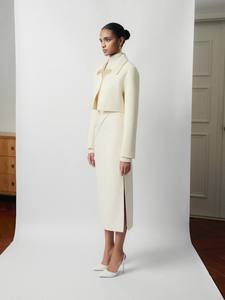 New Design <b>Women'S</b> Jackets <b>Crop</b> <b>Top</b> Giani Emb Cashmere-Blend Jacket 20%Cashmere 80%Wool <b>Women</b> S Clothing 2025 Whiteant Vietnam - Product Image 2