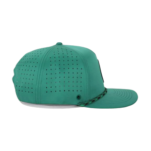 Gorra de béisbol y golf personalizada Sombrero de poliéster de 5 paneles con parche tejido de cuerda y bordado Premium OEM/ODM - Product Image 3