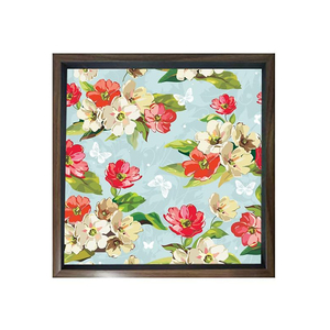 Plateau de service rond en bois avec revêtement en émail organisant un plateau décoratif pour la cuisine et la table à manger à usage domestique - Product Image 4