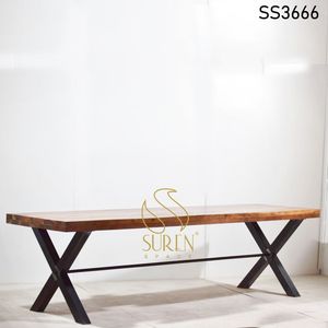 Table de Restaurant en bois, mobilier en fer, de luxe indien - Product Image 4