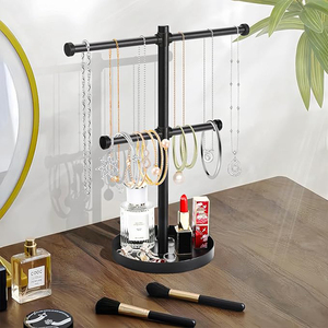 Soporte de joyería en forma de T con acabado negro más vendido, pulsera de moda de hierro forjado, estante para pendientes de joyería, accesorios de almacenamiento, soporte de hierro - Product Image 2