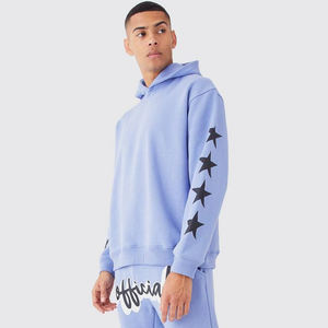 Venta al por mayor OEM ajustado pulóver con capucha Jogger chándal para hombres nuevo último diseño 100% algodón impreso invierno temporada Jogger estrellas - Product Image 3