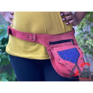 Real Handmade Leather <b>Money</b> <b>Belt</b> Fringe Leather Waist Pocket <b>Belts</b> Handmade Stylish <b>Belts</b> - Product Image 1