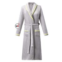 Bata de satén de seda 100% para mujer, manga larga, cuello con muescas, largo hasta la rodilla, elegante, para spa o dormir, color negro liso, manga completa, personalizada para mujer