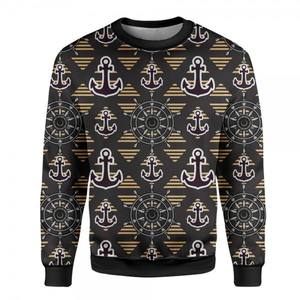 Sweat-shirt brodé personnalisé Streetwear Col rond Imprimé doublé Design lourd Styles tendance pour l'automne - Product Image 2