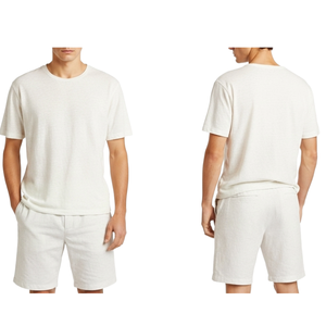 Conjunto Deportivo Casual de Verano para Hombre, Camiseta y Pantalones Cortos de Dos Piezas, Secado Rápido, Transpirable, Poliéster/Algodón - Product Image 3