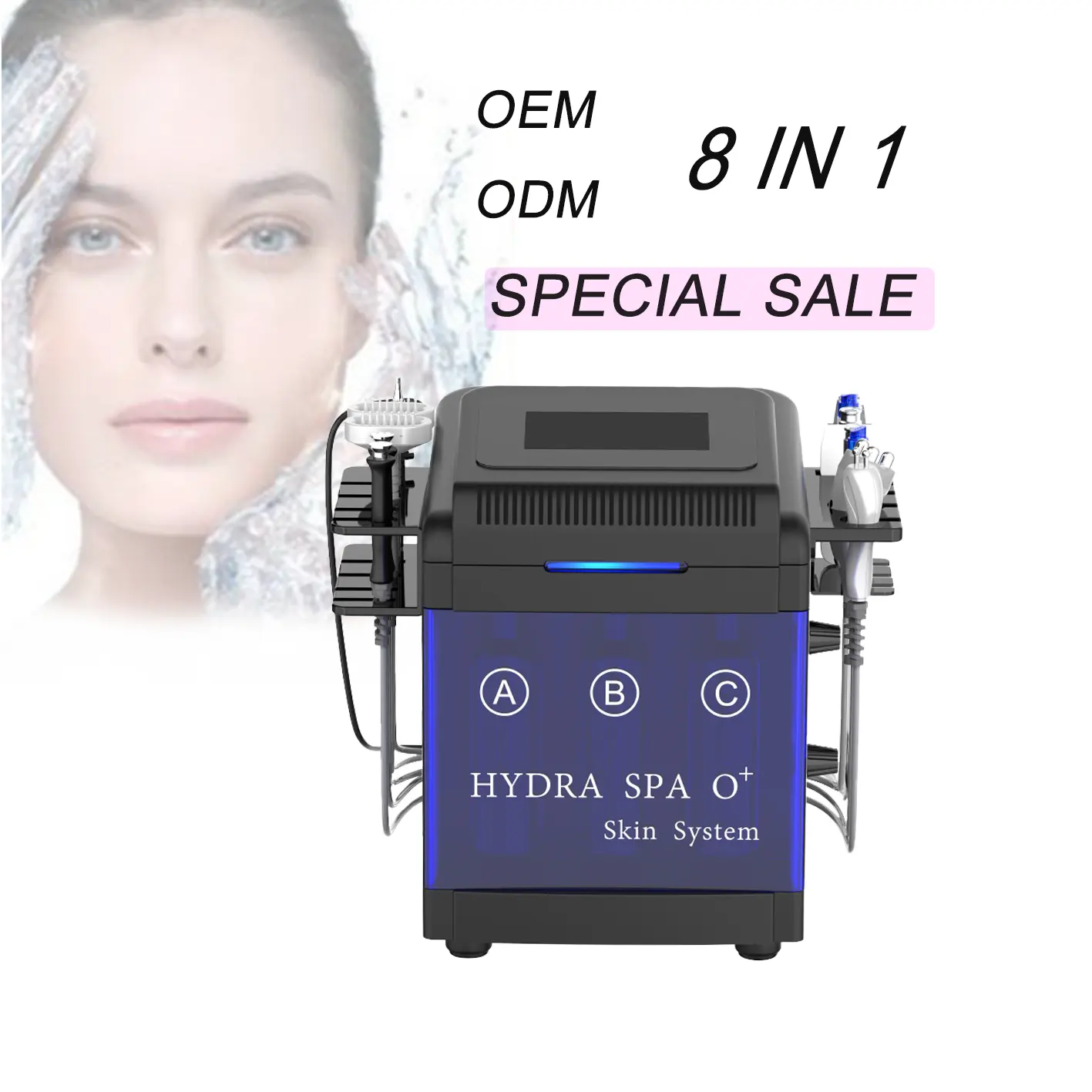 8 in 1 hydrodermoabrasione hydradermoabrasione hydra beauty dermoabrasione peel diamond tips hydro machine facial portable for women