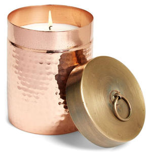 Best Wholesale Price Metal Copper Hammered Design Deep <b>Candle</b> Jar Wax Votive <b>Candle</b> Making Round Shape for Lighting Wedding Home - Product Image 1