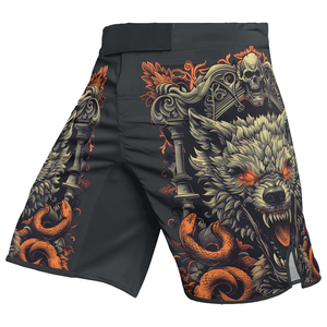 Short MMA le plus vendu pour adultes, imprimé par sublimation, longueur au genou, matériau en polyester, short MMA aux meilleurs prix - Product Image 1