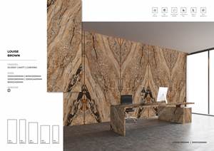 Azulejos de porcelana brillante 1200x3200 | Tamaño personalizado 800x2400 | Azulejos de calidad de exportación de suelo de pared Premium de gran formato - Product Image 3