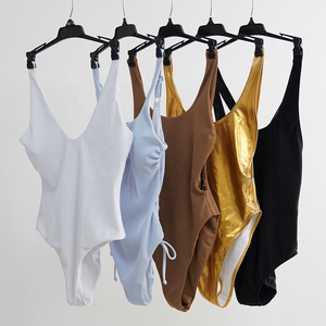 Ropa de maternidad caliente Traje de baño Una pieza Embarazada Ropa de playa Traje de baño Color sólido y estampado de puntos Trajes de baño de talla grande - Product Image 3