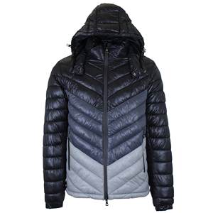 Chaqueta acolchada de nailon brillante estilo OEM de moda, abrigo de invierno acolchado, cuello alto, estilo informal para hombre - Product Image 3