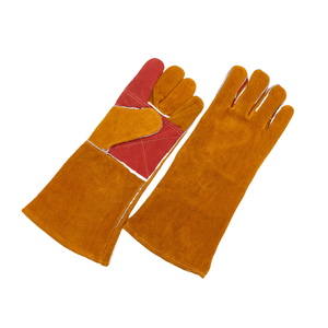 ถุงมือเชื่อมหนังแบบแยกสำหรับงานหนัก16นิ้ว, ถุงมือนิรภัยกันไฟและความร้อนขนาด16นิ้วพร้อมการเย็บแบบเคฟลาร์สำหรับงานเชื่อม - Product Image 6