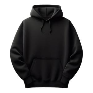 Sudadera con Capucha de Alta Calidad, 100% Algodón Felpa, 330g, Antiencogimiento, Talla Grande, Logotipo Frontal en Relieve 3D, Tejido de Punto, para Hombre, Sin Forro - Product Image 3