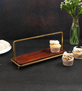 ที่ตั้งโชว์คัพเค้กโลหะและไม้แบบปรับแต่งเงาสำหรับงานเลี้ยงวันเกิด - Product Image 2