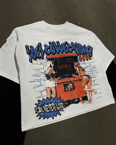 Fabricación personalizada 100% algodón camisa de doble capa gráfico impreso serigrafía camisas Waffle manga larga Camiseta doble capa - Product Image 3