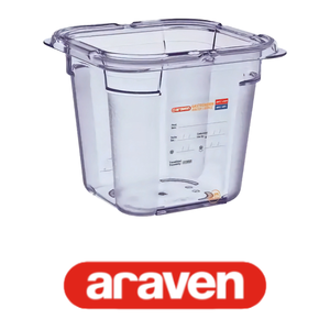 Bandeja Gastronorm Araven GN 1/6 ABS 17.6 x 16.2 x 15 h cm, Contenedores Gastronorm, Equipo de Hostelería al por Mayor - Product Image 4