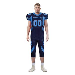 Uniforme de football américain de haute qualité respirant de couleur bleue pour adultes - Qualité supérieure, design tendance - Product Image 4