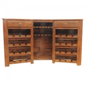 Top produit Design rustique 24 échelle Miniature armoire à vin pour affichage de stockage de bouteilles pour salle à manger meubles de maison meubles - Product Image 4