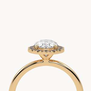 แหวนหมั้นเพชรเลี้ยงในห้องปฏิบัติการทองคำ 14k ของลุยส์ - Product Image 3