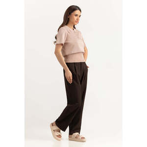 Camisa Casual Sencilla de Corte Holgado para Mujer, Ligera, Transpirable, 100% Poliéster, Tejido de Punto Suave, para Uso Diario en Verano, OEM ODM - Product Image 4