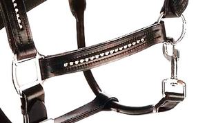 สายคล้องคอหนังอังกฤษประดับคริสตัลวัสดุบุนุ่มสำหรับนักขี่ม้า - Product Image 3