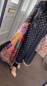 Colección de trajes Salwar de diseñador para mujer, estampado Digital elegante, trabajo de espejo Real, tela Georgette de imitación pesada para fiestas - Product Image 6