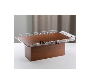 Support de gâteau en fer de la meilleure qualité avec dessus en bois pour serveur de collations de pâtisserie au chocolat à un prix acceptable - Product Image 4