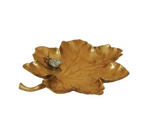 Elegante cuenco de frutas de latón diseño antiguo 100% cuenco de frutas de latón natural en forma de hoja tamaño mediano y precio bajo - Product Image 4