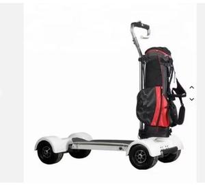 BEST PRICE White Electric Skateboard With Red <b>Golf</b> Bag Holder Steel Handle Plastic Body - Product Image 2