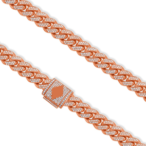 สร้อยคอเพชรโมอิสชุบทอง14K แฟนซีอีสีสดใสตัด VVS2ชัดเจนเครื่องประดับแฟชั่นฮิปฮอปหรูหราขายส่ง - Product Image 2