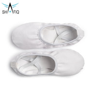 Zapatos de Ballet de mujer de algodón 100% de color personalizado OEM zapatos de baile planos desechables suaves con diseño plegable de lona elástica al por mayor
