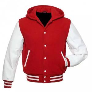 Chaqueta Varsity de Lona Casual de Invierno para Hombre, Hecha a Medida, de Alta Calidad, Precio Económico, Color Sólido, con Parches, Impermeable - Product Image 1