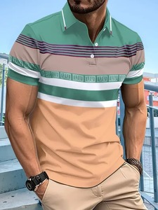 Man With Collar Tee <b>Shirts</b> Slim Fit Polo T <b>Shirt</b> for <b>Men</b> <b>Orange</b> Top No Logo Streetwear Cotton Clothing Chic Comfortable Basic - Product Image 3