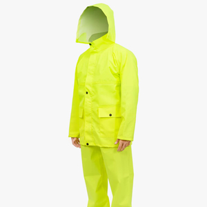 Conjunto de Chaqueta y Pantalones Reflectantes de Alta Visibilidad, Impermeables, para Trabajo, Uso Industrial y de Construcción en Exteriores, Suministro al por Mayor - Product Image 1