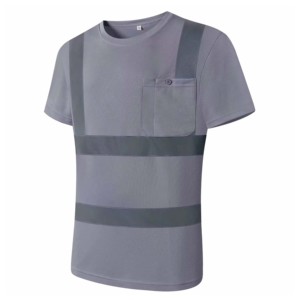 High Visibility Safety T-Shirt for Construction Men 100% Cotton Knitted Loose Fit Printed Anti-Wrinkle & Breathable - Product Image 2
