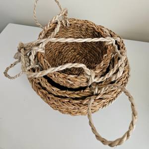 Seagrass fruit <b>baskets</b> small sized sea grass <b>basket</b> for fruits container <b>kitchen</b> hanging organizer - Product Image 5
