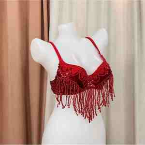 Soutien-gorge floral de haute qualité Beaded Bellydance Traje New Look Performance Wear avec un prix raisonnable - Product Image 3