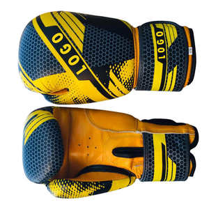 Guantes de Boxeo Personalizados de Cuero Genuino Amarillo para Adultos, Profesionales, de Alta Calidad, Transpirables, Impermeables, con Cierre de Gancho y Bucle, para Exteriores - Product Image 5