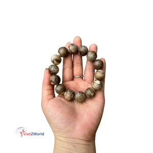 กำไลลูกปัดไม้จริงสร้อยข้อมือลูกปัด - Product Image 6