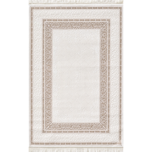 Tapis turc de luxe, fabrication mécanique, Avanos Beymen, blanc, premium, pour salon, fabriqué à Gaziantep. - Product Image 1