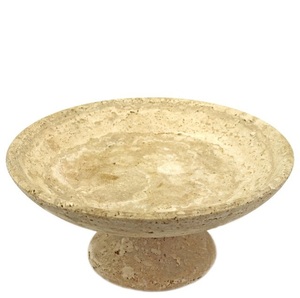 Bol décoratif de luxe en pierre de lavento aspect marbre de première qualité pièce maîtresse élégante plat de service en pierre naturelle fait à la main maison intemporelle - Product Image 5